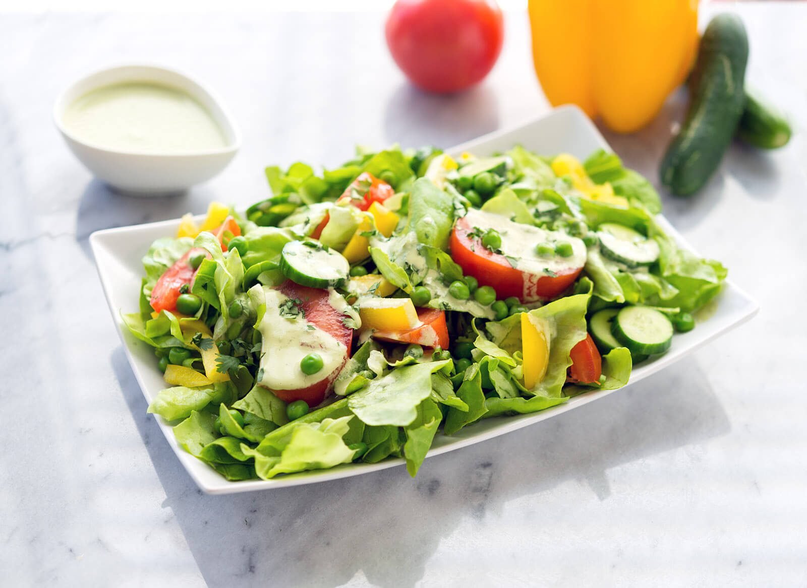 Butter Lettuce and Green Pea Salad