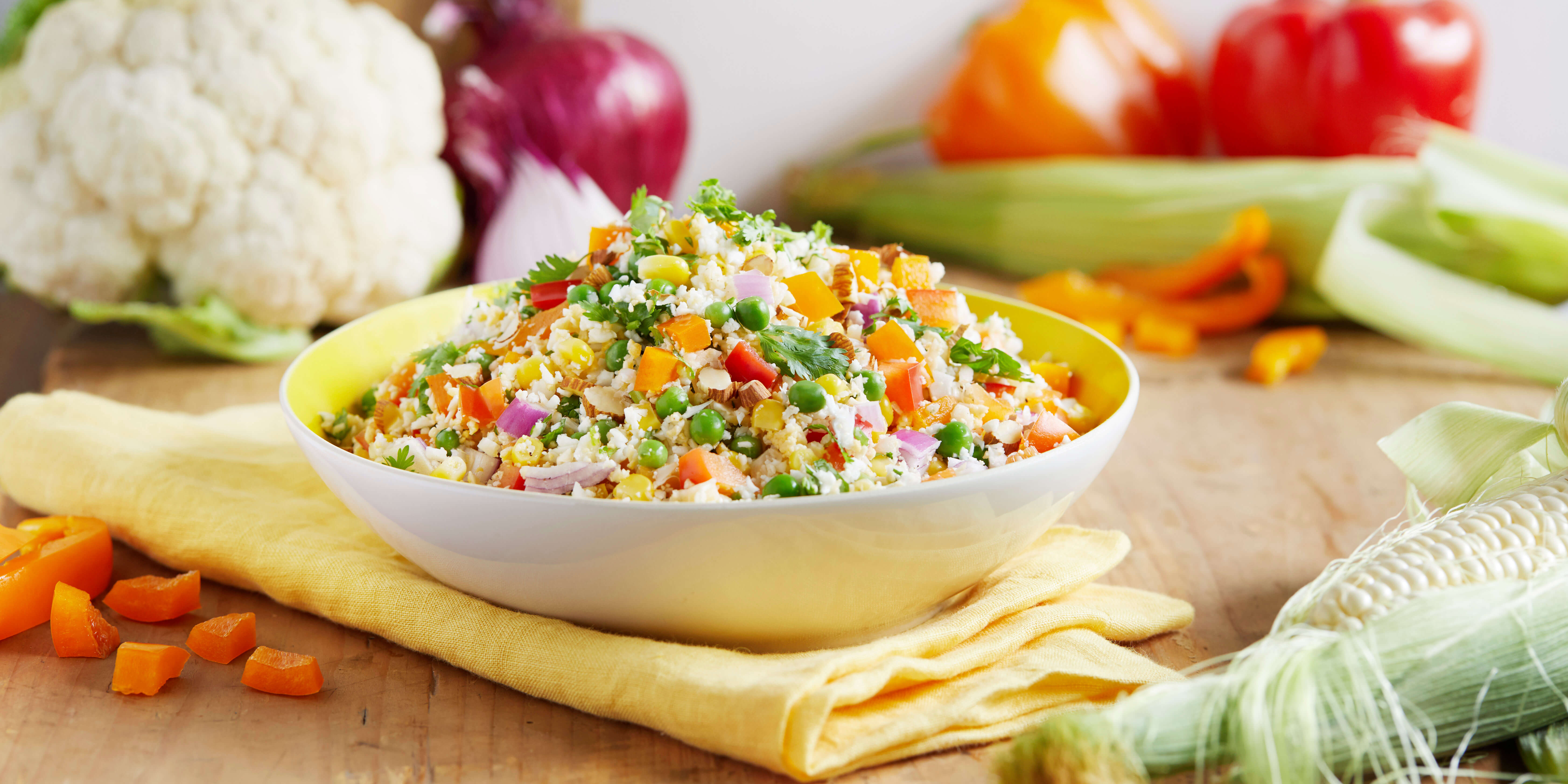 Rainbow Cauliflower Rice Salad
