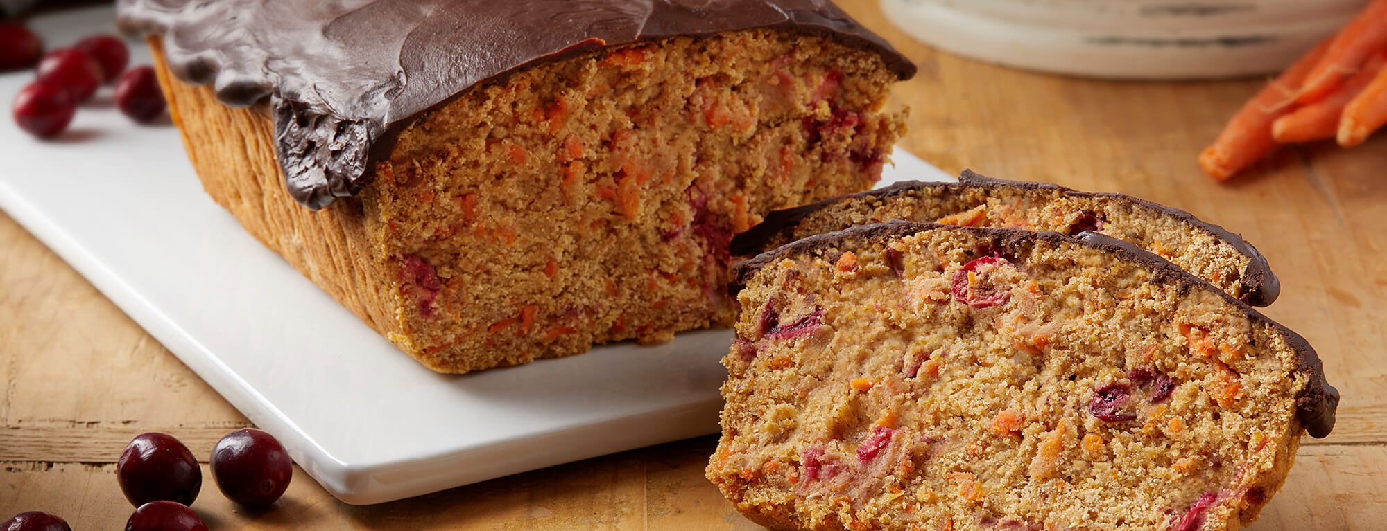 Cranberry Carrot Cake with Chocolate Ganache