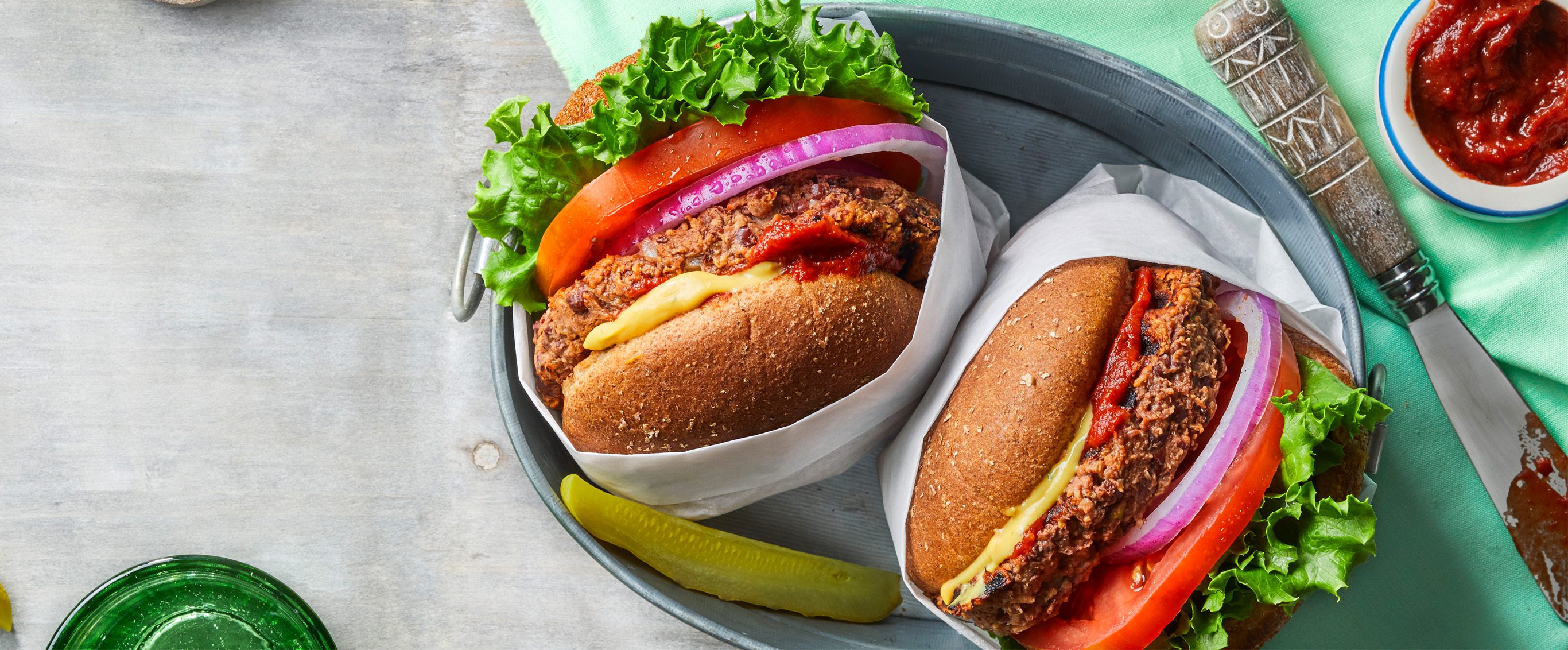 Five-Ingredient Veggie Burger