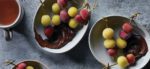Frozen Grapes with Chocolate Sauce