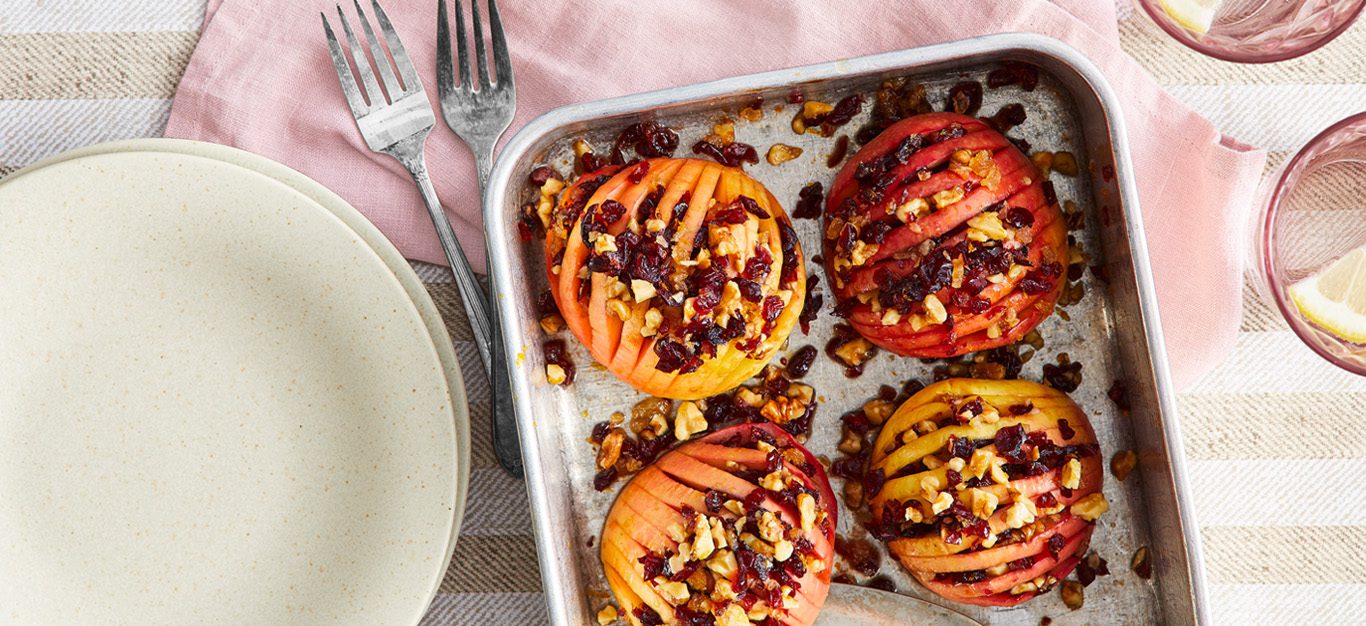 Cranberry-Stuffed Hasselback Apples