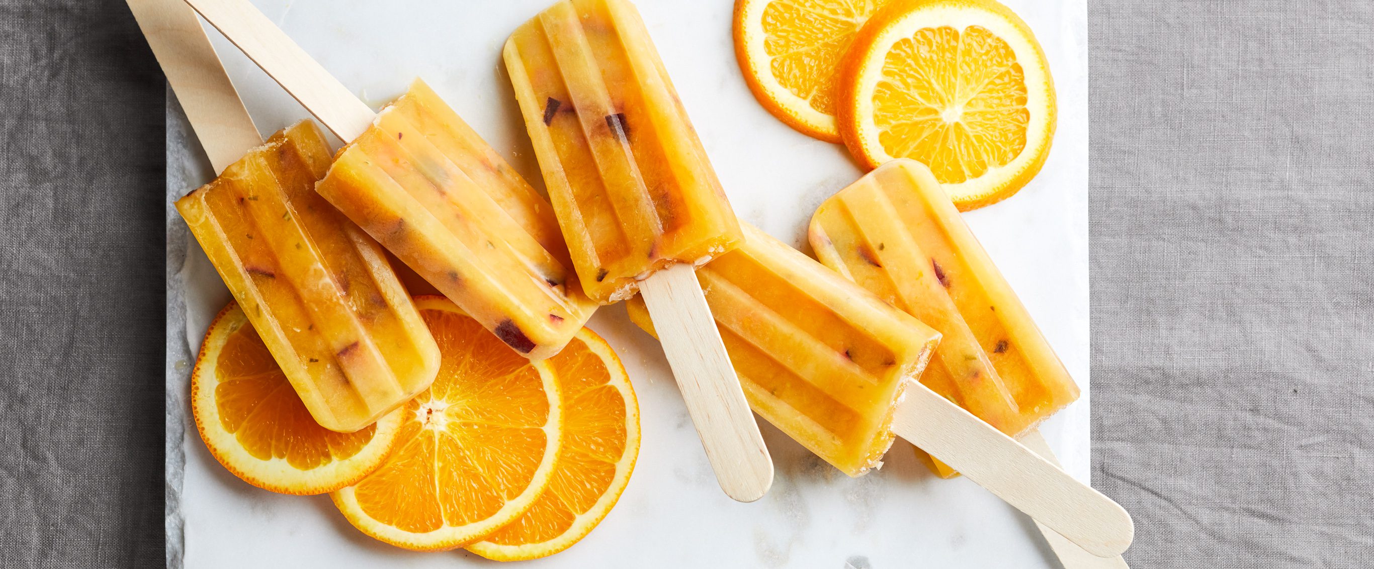 Orange-Plum-Rosemary Ice Pops