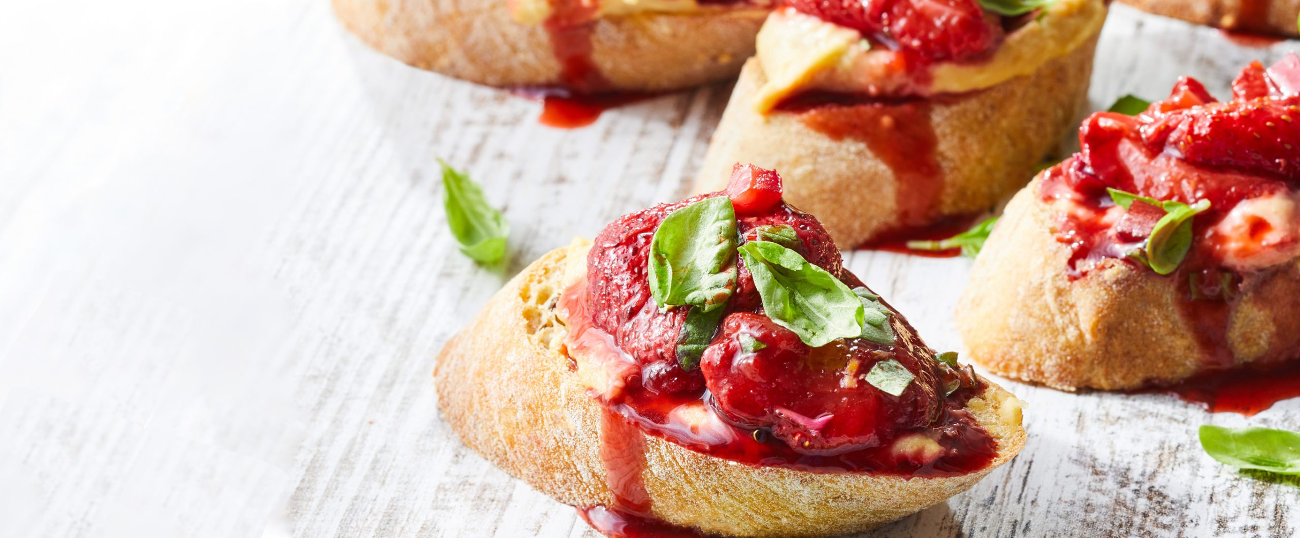 Roasted Strawberry Bruschetta