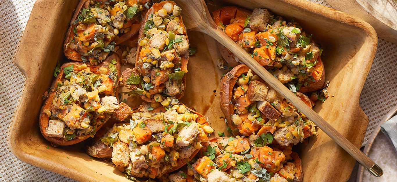 “Stuffinged” Sweet Potatoes