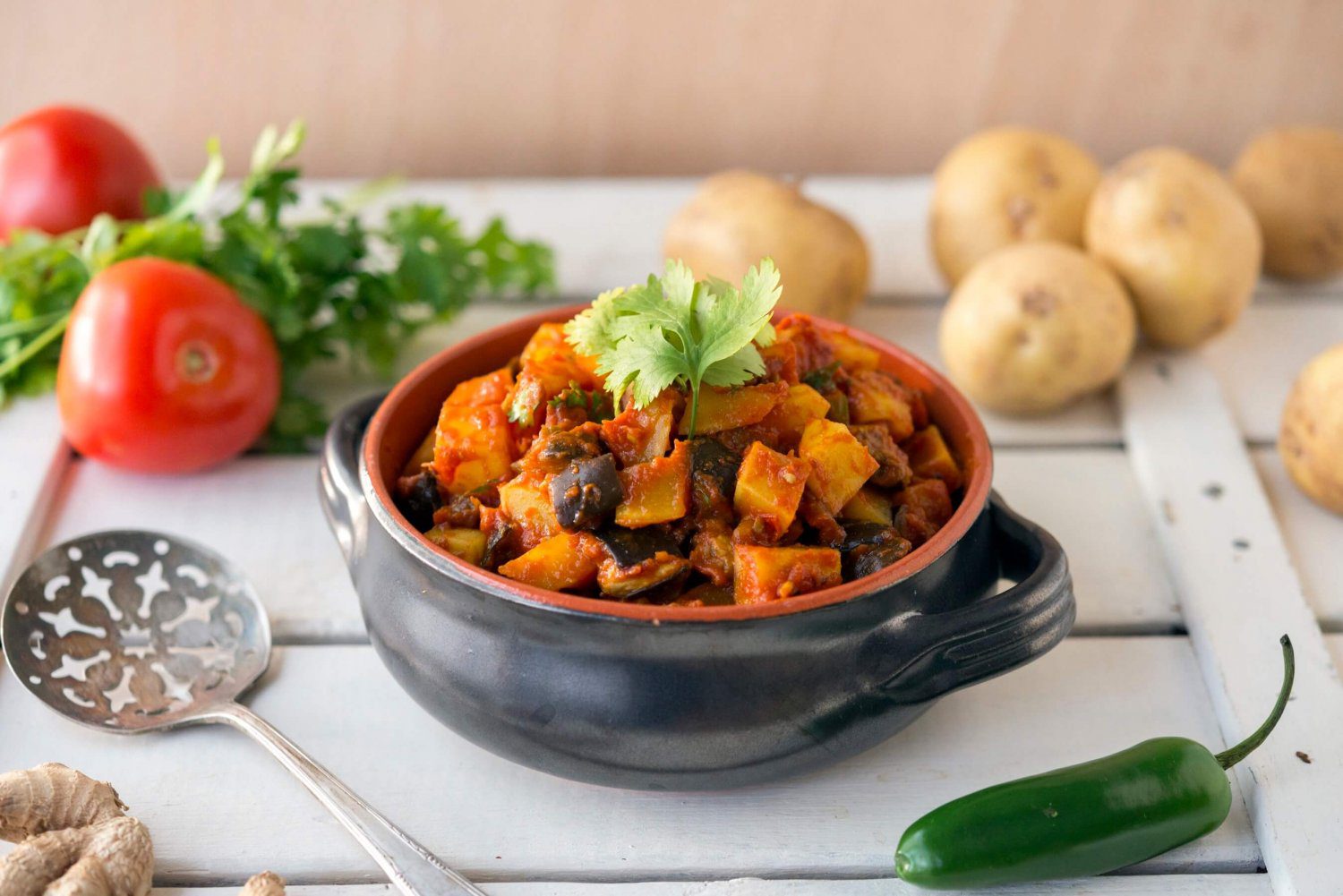 Aloo Baingan (Potato and Eggplant)