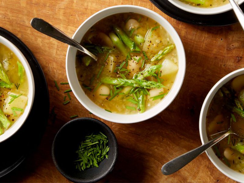 Asparagus, Potato, and Butter Bean Soup