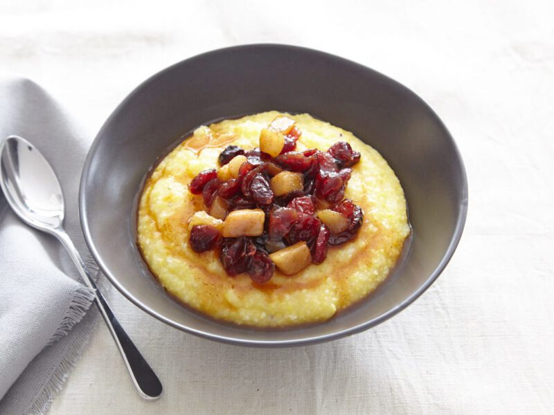 Polenta with Pears and Cranberries