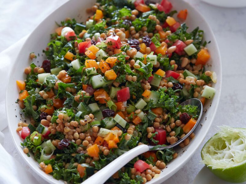 Israeli Couscous Kale Salad