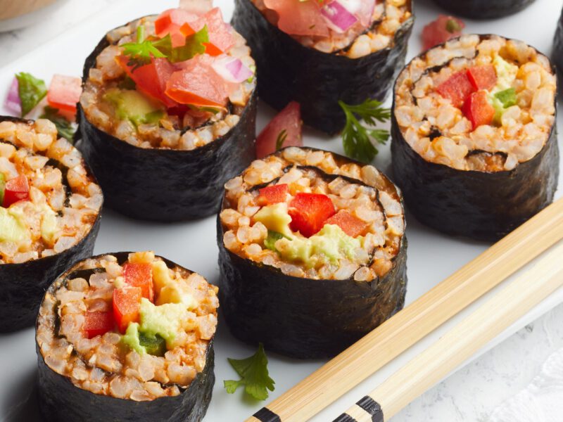 Easy Vegan Sushi - Southwest Rice Rolls