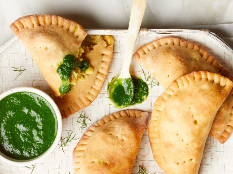Curried Potato and Chickpea Vegan Empanadas
