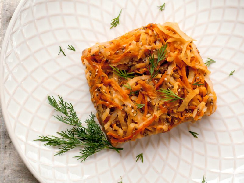 Tricolor Sweet Potato Vegan Kugel