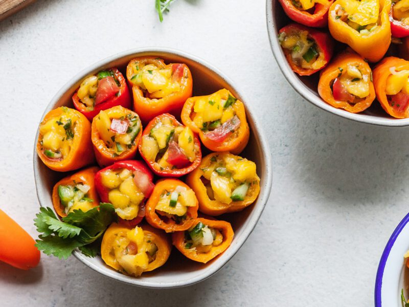 Mini Bell Pepper Vegan Poppers