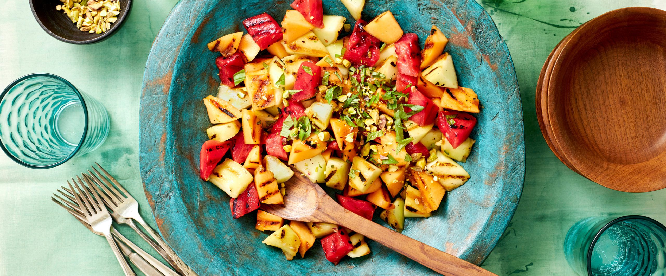 Grilled Watermelon and Honeydew Salad