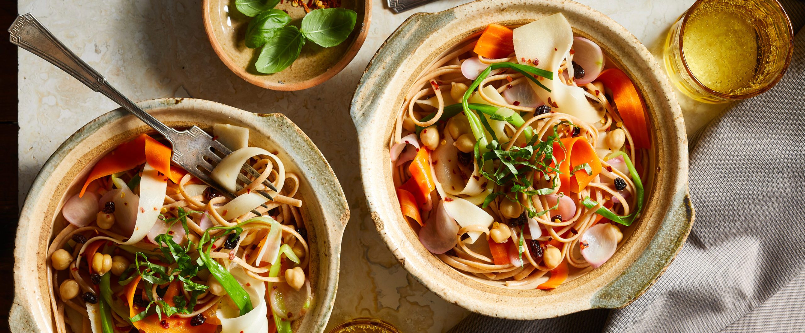 Linguine with Root Vegetable Ribbons