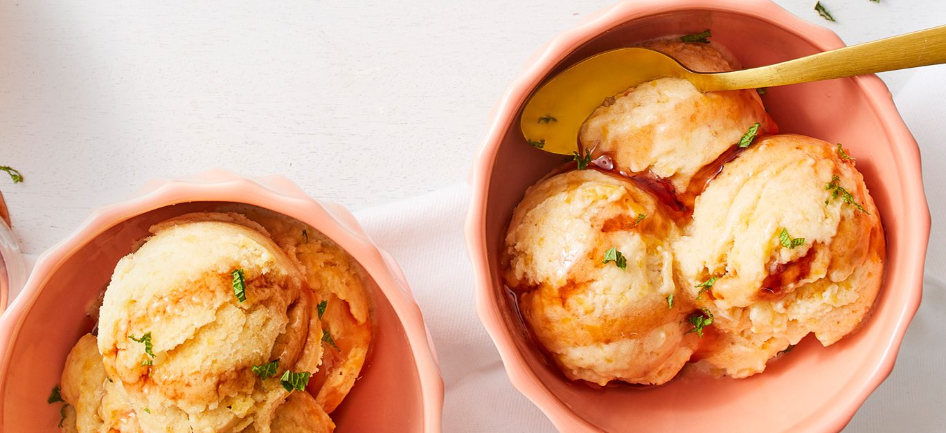 Vegan Peach Ice Cream