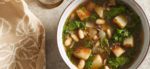 Vegan Minestrone Soup with Potatoes and Kale